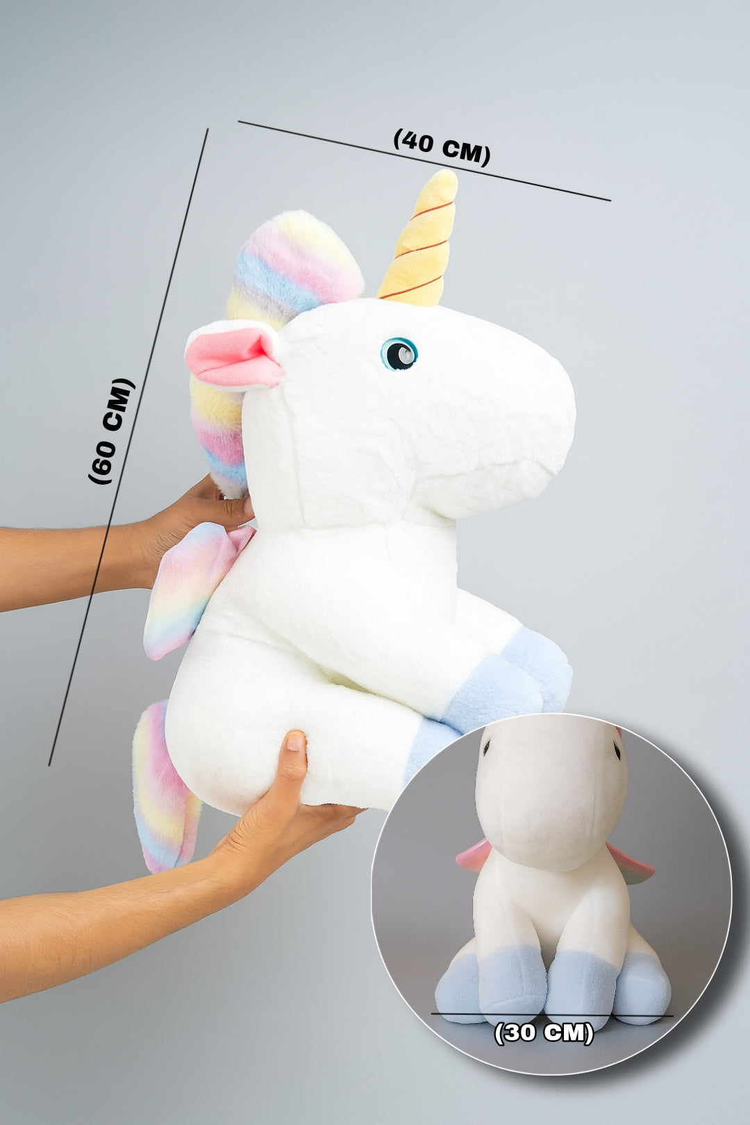 Rainbow Unicorn Plush Toy (Blue)🦄 | Super Soft Cuddly Friend