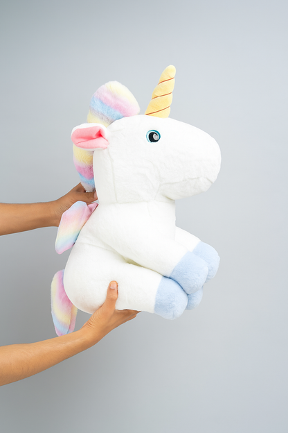 Rainbow Unicorn Plush Toy (Blue)🦄 | Super Soft Cuddly Friend